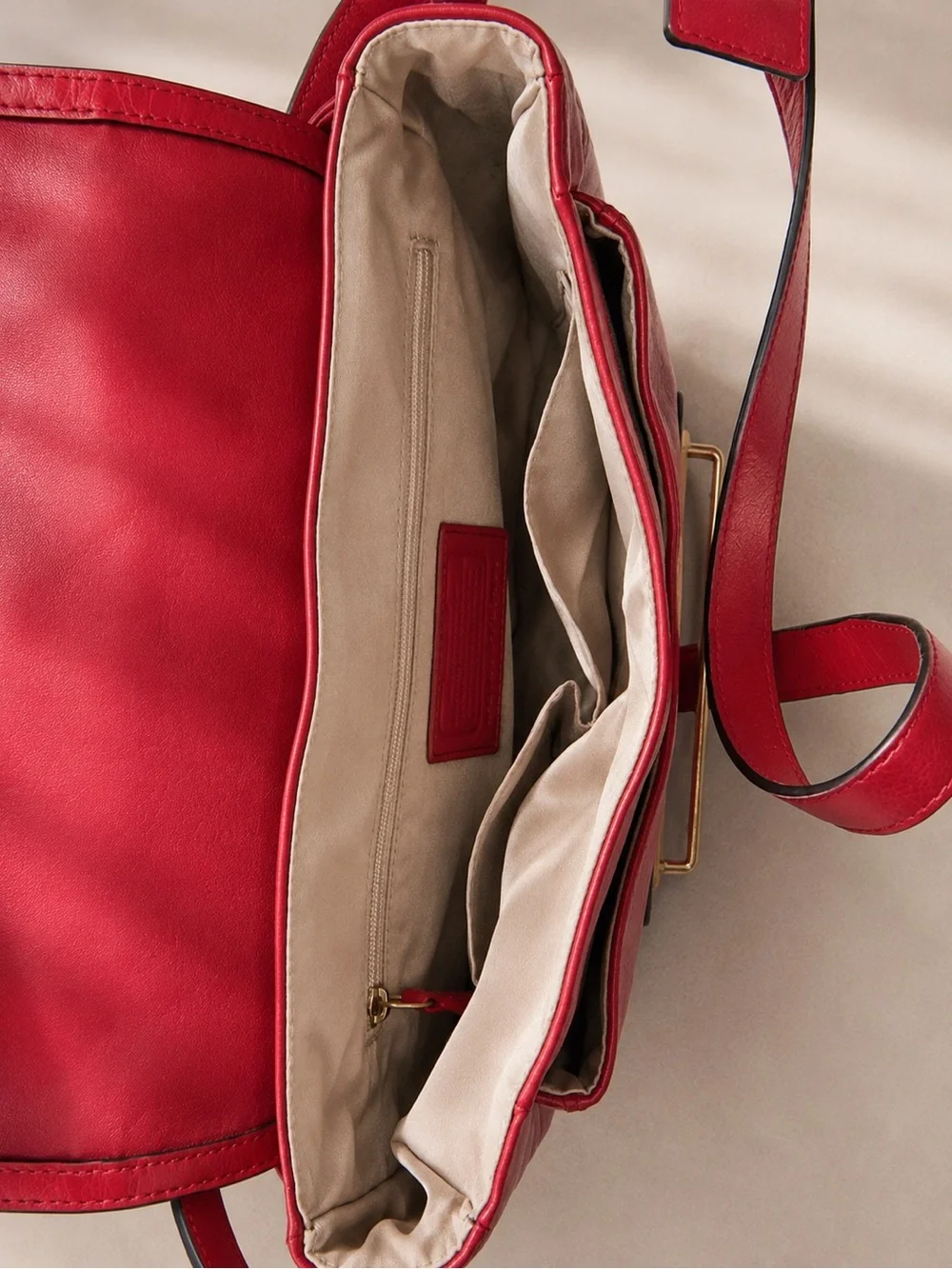 NWT Coach Taylor Red Leather Flap Shoulder Crossbody Convertible Bag